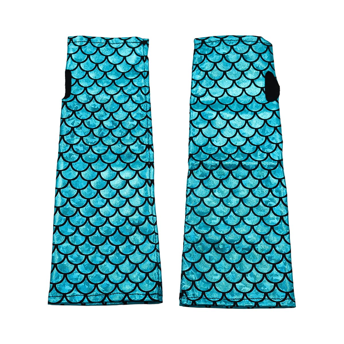 Ubric 1 Pair Mermaid Gloves, Mermaid Fish Scale Long Arm Warmers for Stage Performance Fancy Dress Party Costume Accessories