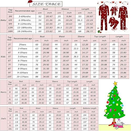 Miniatura 2 de Conjunto de pijamas de Navidad a juego para la familia, ropa de dormir de Papá Noel, conjunto de pijamas de Navidad para parejas, pijamas de Navidad