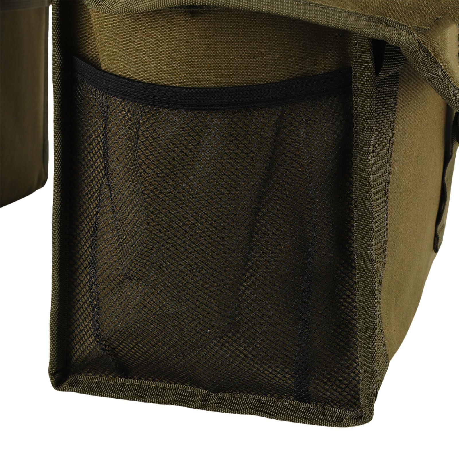 AMONIDA Borsa Doppia per Sedile Bici, Borsa Portaoggetti Posteriore in Tela Impermeabile di Grande capacità, Custodia per Ciclismo con Strisce Riflettenti, Ideale per Accessori da Bicicletta (30L)