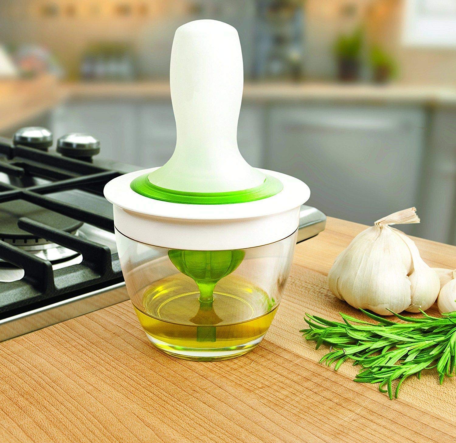 Nixby Basting Brush Silicone Oil Bottle Brush Dispenser Glass Bowl Container and Silicone Pastry Brush Set for Cooking, BBQ, Baking and Grilling (Green)-image-20