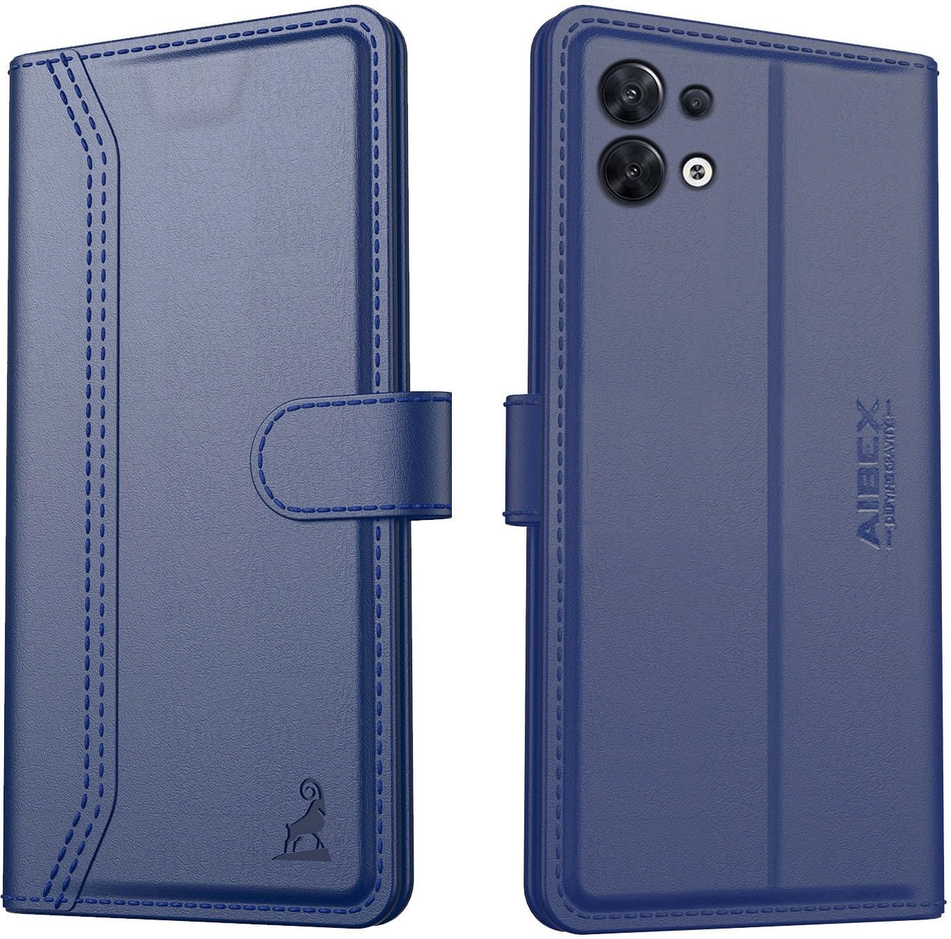 AIBEX ® Oppo Reno 8 5G Flip Cover Leather Finish | Inside TPU with Card Pockets | Wallet Stand | Complete Protection Flip Case Blue (B0B9B6BHVK) Amazon Price History, Amazon Price Tracker