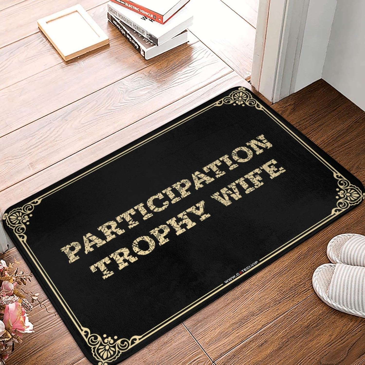 Farm Bath Mat Participation Trophy Wife Doormat Classroom Door Mat Outdoor Mats for Home Entrance(65X90CM)