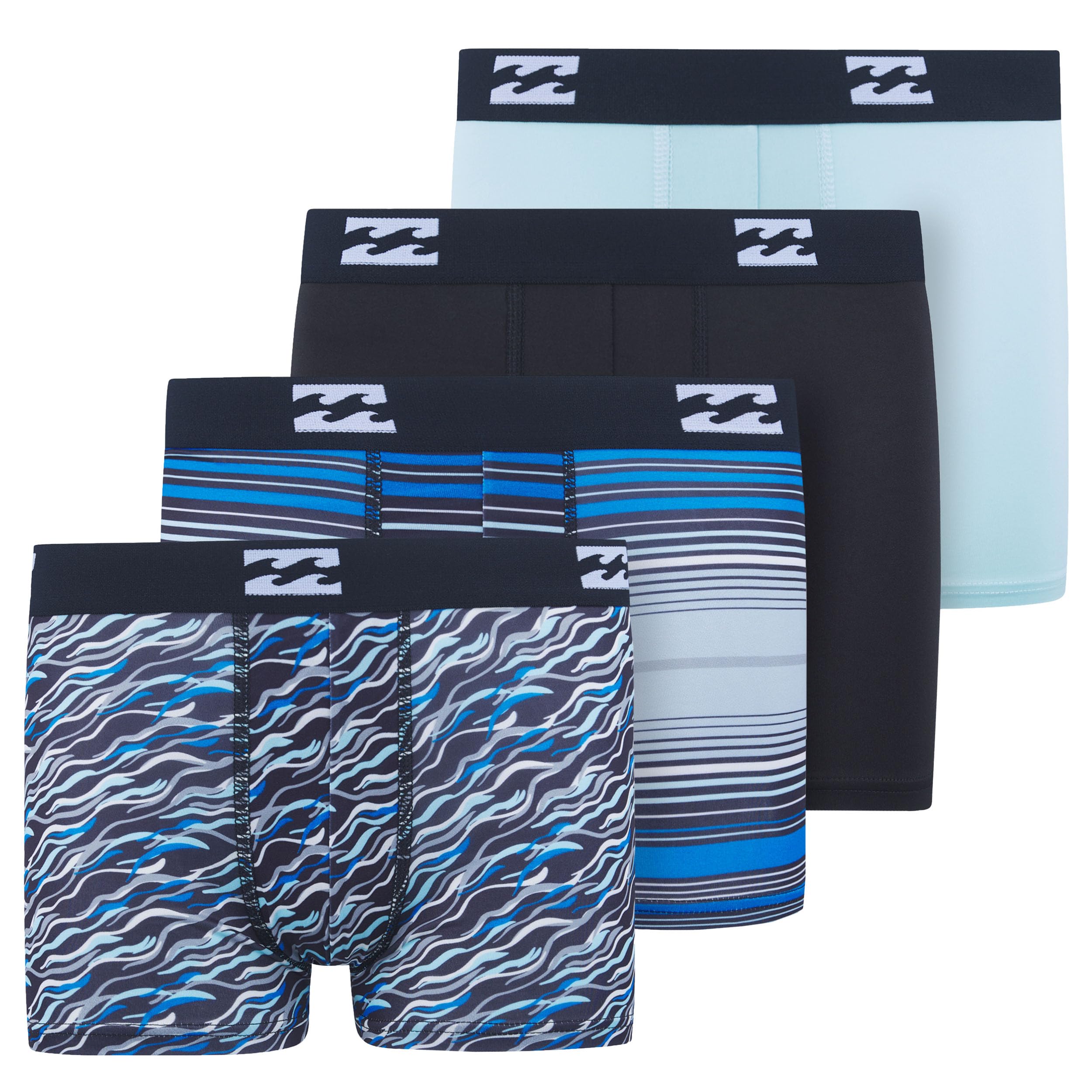 BillabongBoys Underwear 4 Pack Boxer Briefs for Boys Durable Stretch Breathable Moisture Wicking