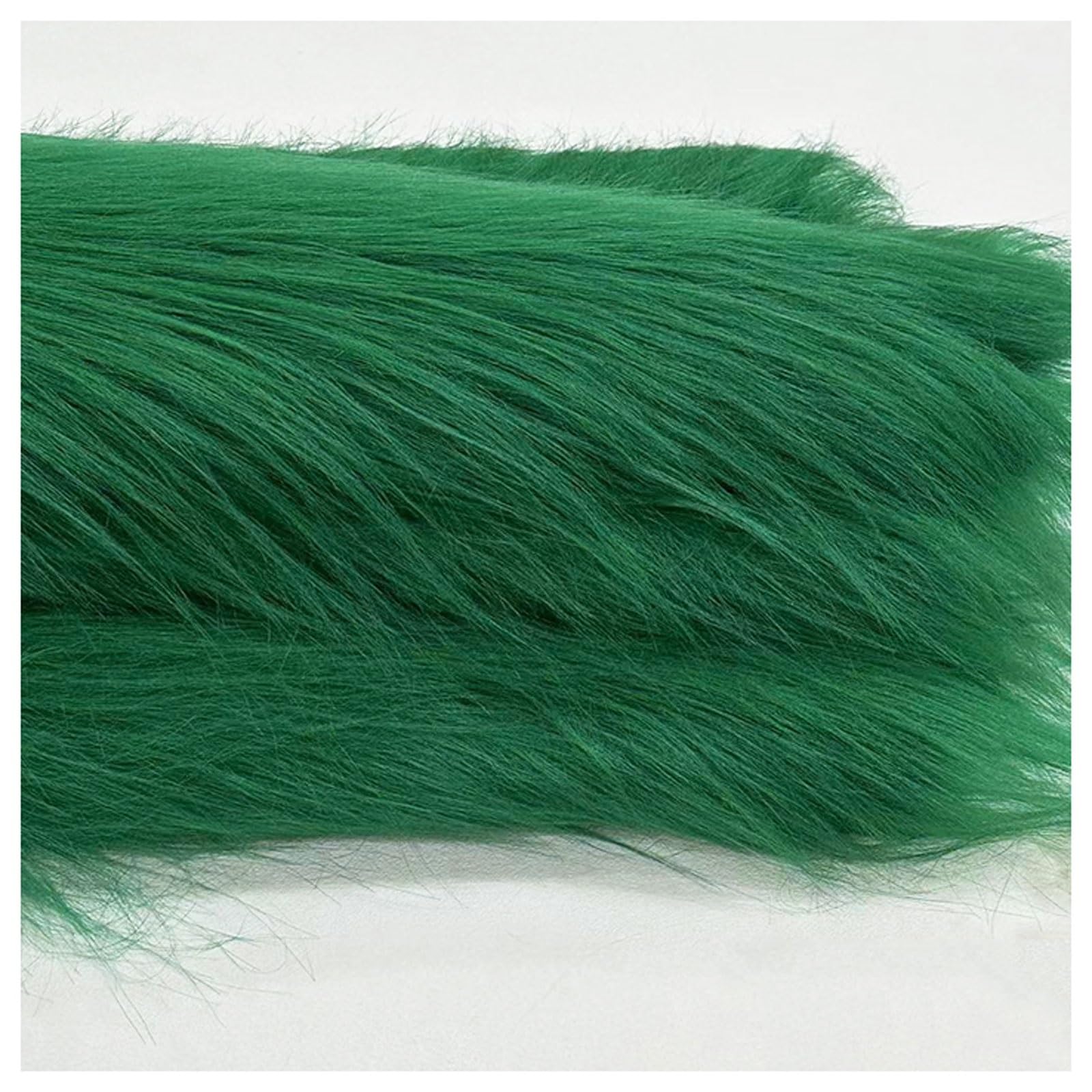 Shaggy Faux Fur Fabric 68 Colors Soft Plush12cm Long Pile Fake Fur Materials Craft Fabric, for Christmas Ornaments, Fursuit, Cosplay, Costume, Gnome Beards, Craft Supply, 50x180cm (Color : Green 2) โ image 1
