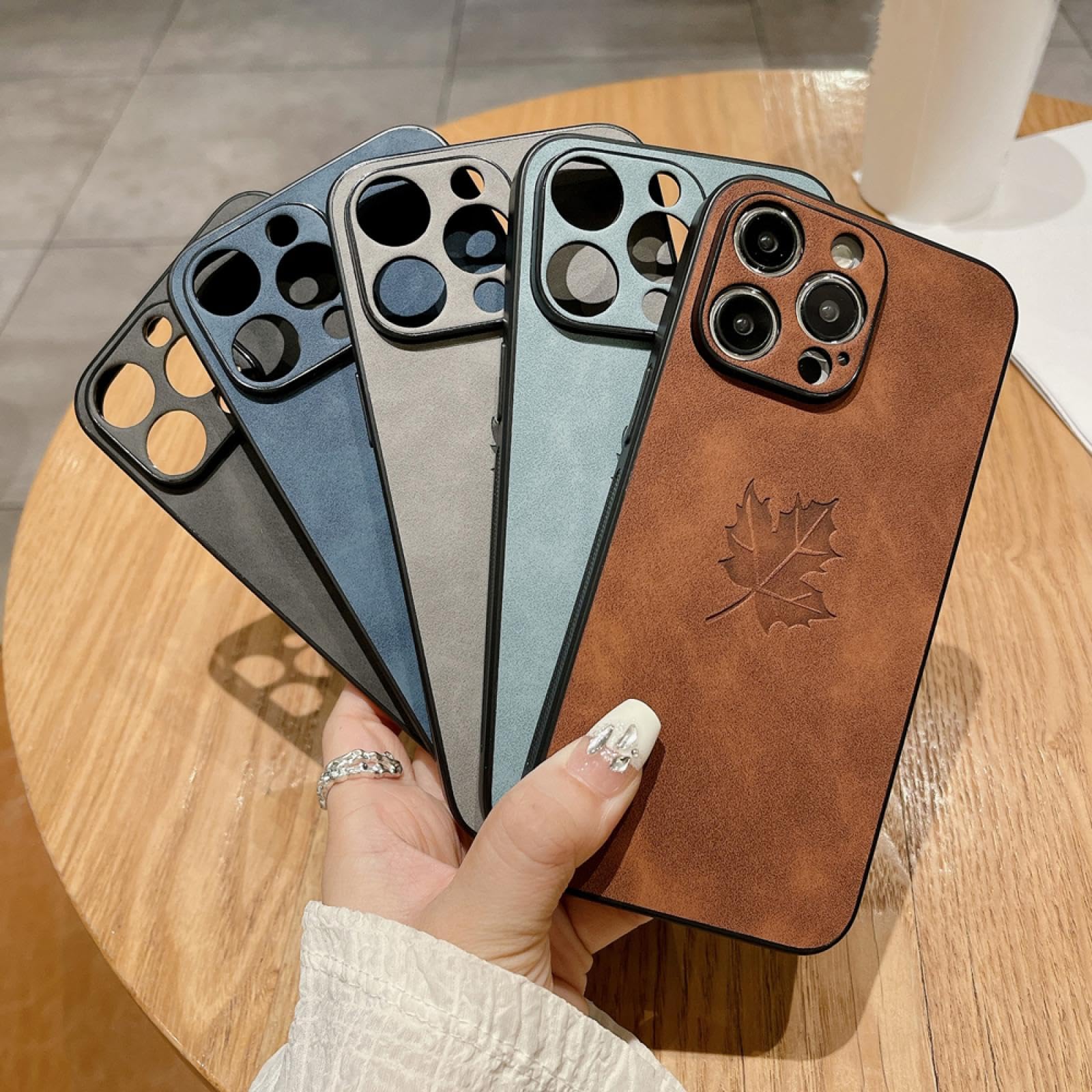 Amazon.co.jp: RNOZX iPhone 15用レザーケース 快適なフルカバー