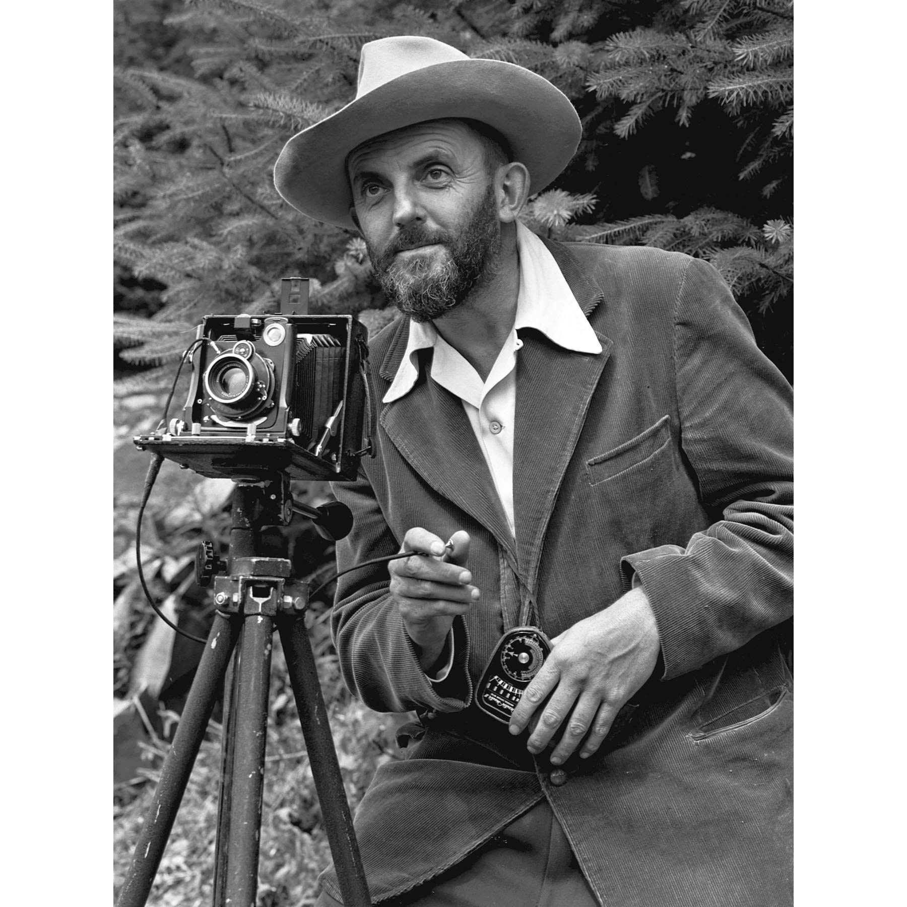 Fine Art Prints Photographer Ansel Adams With Camera Photo Large Wall Poster Thick Paper 18X24 Inch
