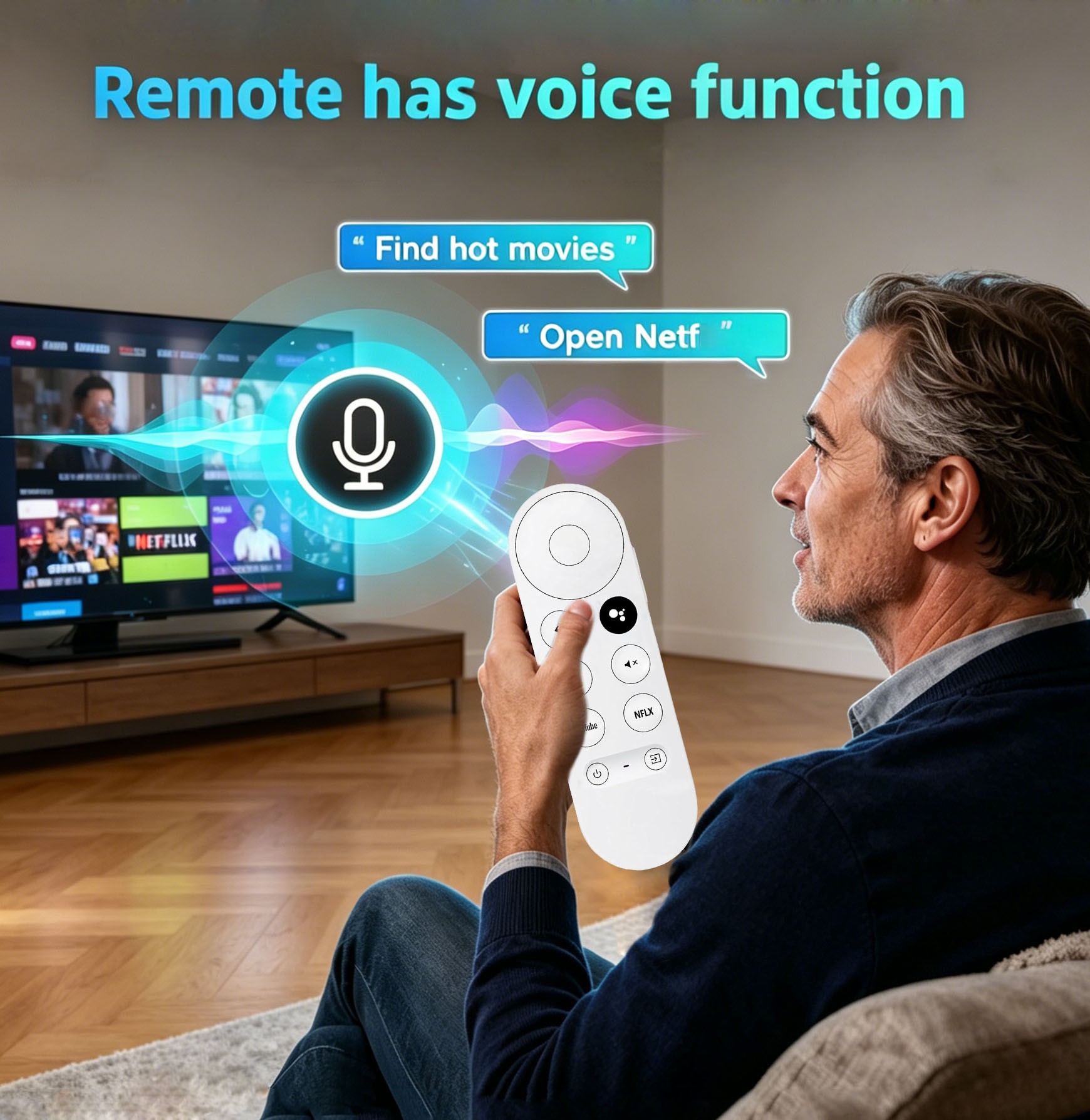 Amazon.com: NEW Voice Remote Control for Google Chromecast TV 4K