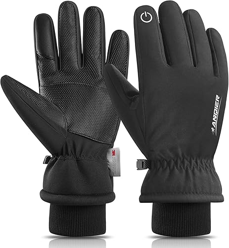 anqier Guantes de invierno -30, impermeables, resistentes al viento, guantes térmicos para pantalla táctil, para esquí, senderismo, correr, hombres