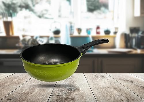 DBM IMPORTS 3D Diamond Coating antiadherente Wok Sartén 8 "20 cm