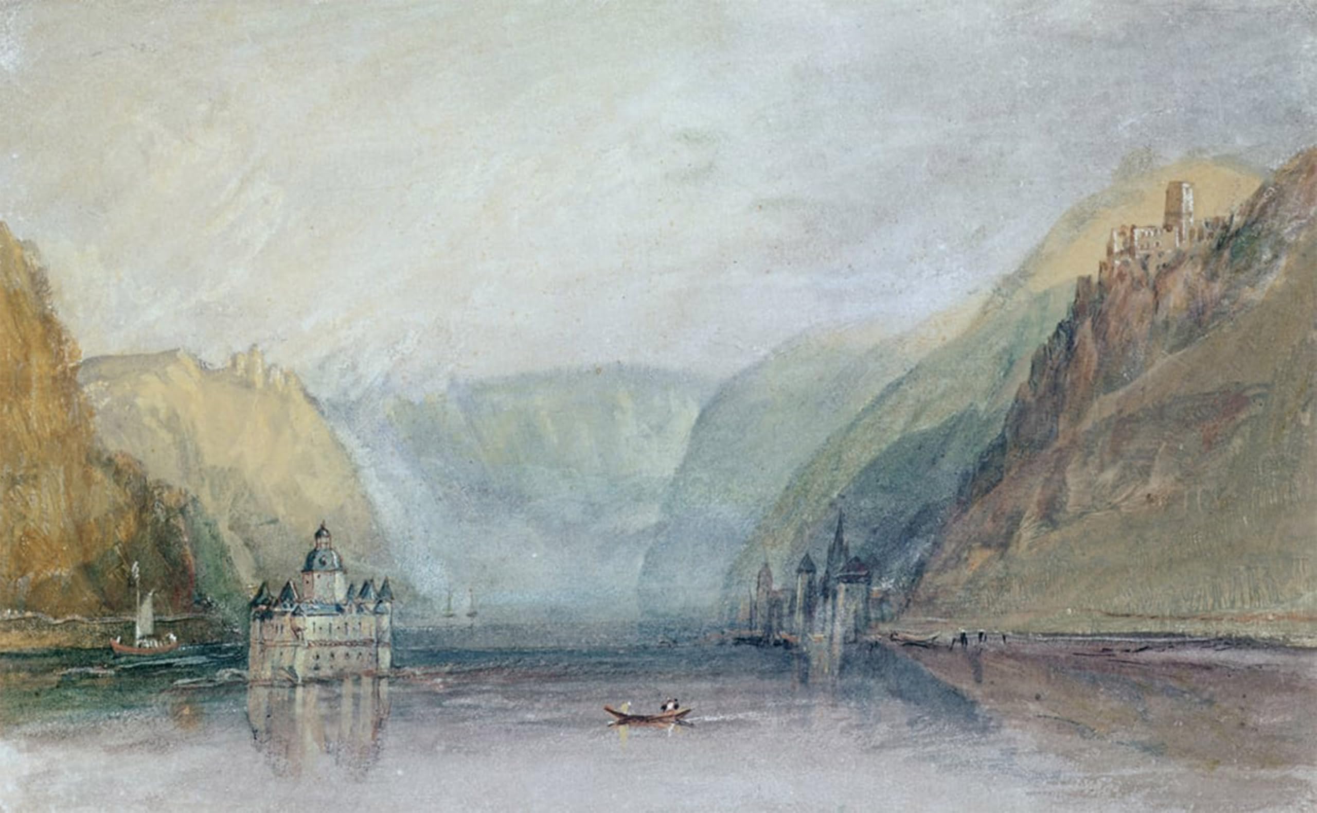 ARTXLXXBN Famous Art Print Poster Vintage Wall Art Pfalz by Mallord William Turner Canvas Art Poster for Home Decor 60x90cm