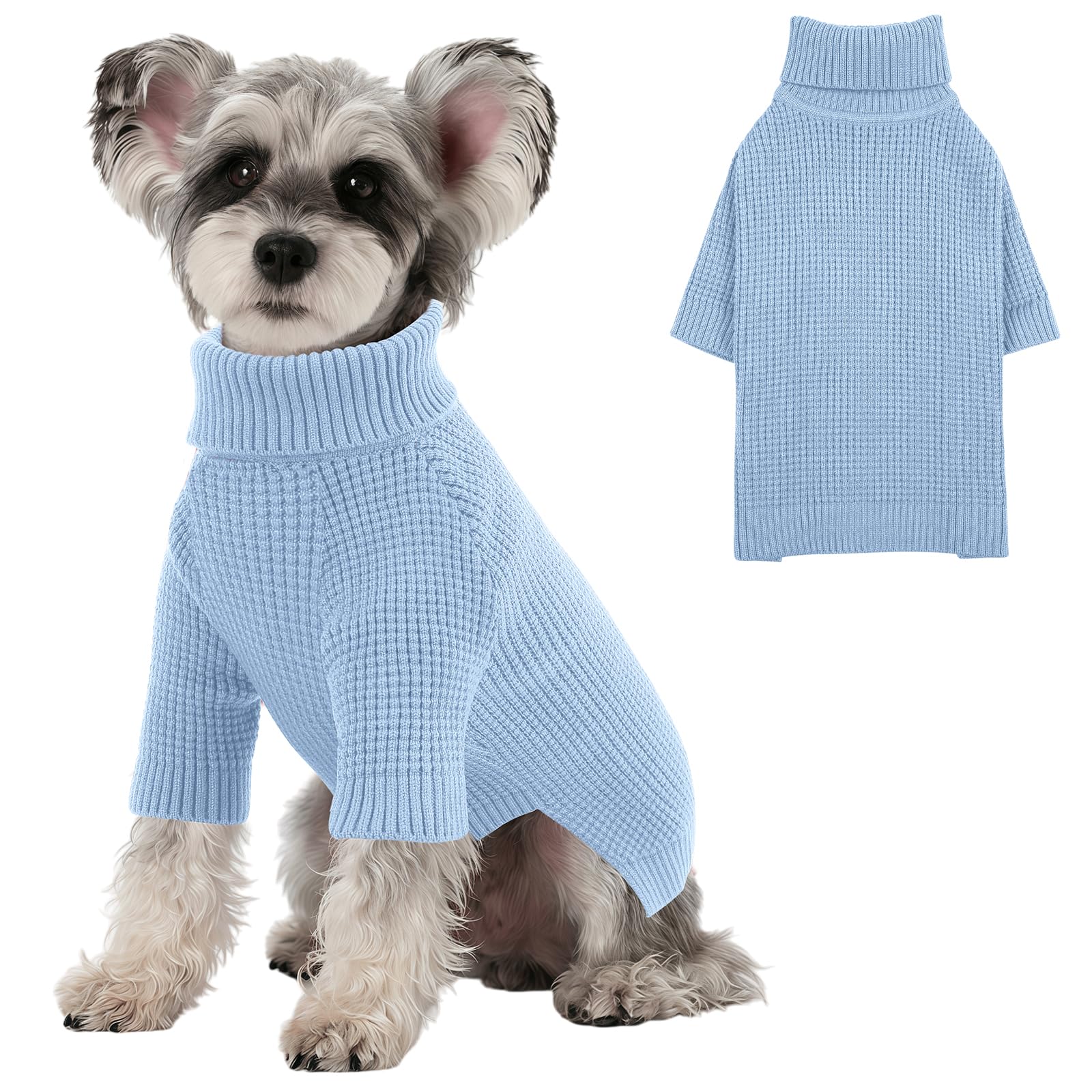 KONVINIT Medium Dog Jumper Knitted High Neck Winter Dog Jumpers Breathable