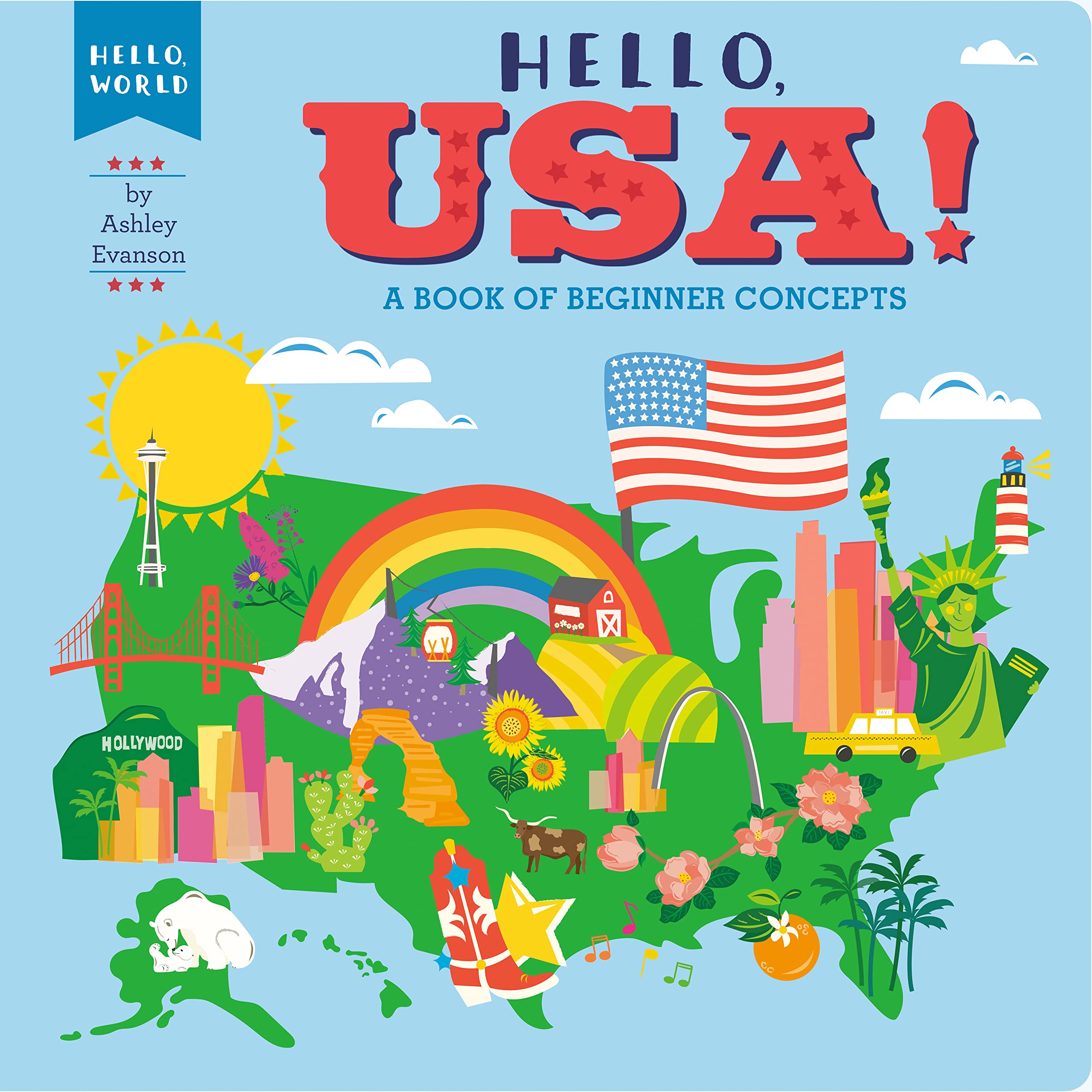 Livre enfant Hello USA Hello World idéal pour l'histoire du soir
