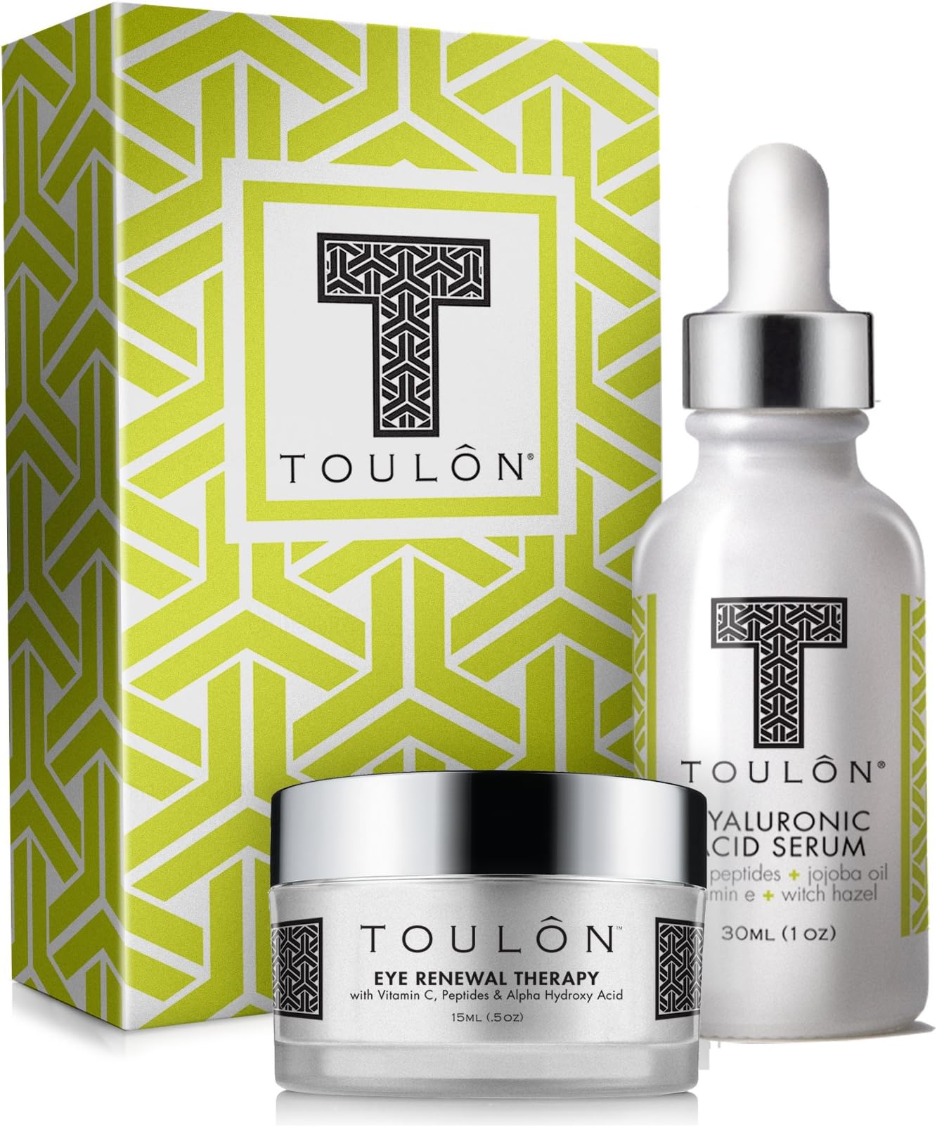 Hyaluronic Acid Anti Aging Skin Care Kits; Women Beauty Set: Hyaluronic Acid Serum and Eye Cream for Dark Circles & Puffiness; Perfect Present for Women and Men: Natural Skin Care Kit
