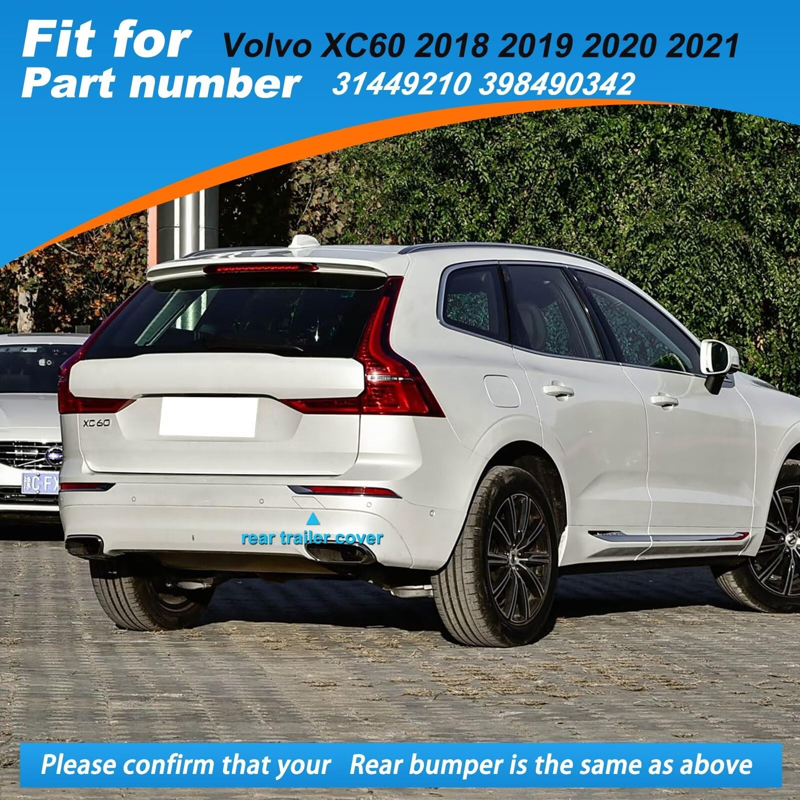 Rear Bumper Tow Hook Cover Cap Towing Eye For Volvo - View #5