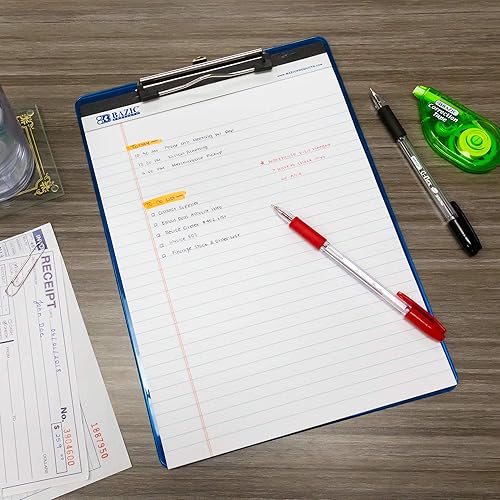 Miniatura 2 de BAZIC - Bloc de escritura perforado, 50 hojas de 8.5 x 11.75 pulgadas, blocs de escritura con rayas blancas fáciles de rasgar, papel de notas para