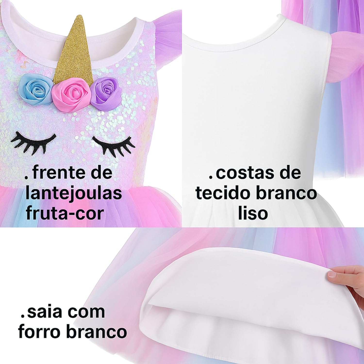 Fantasia Infantil Unicornio para Meninas Criança (Tamanhos P, M e G | de 03 a 10 anos) – BEPLACE em promoção! Veja a oferta e mais achadinhos de Pijamas & Fantasias Infantis 5 Hoje é o melhor dia para comprar Fantasia Infantil Unicornio para Meninas Criança (Tamanhos P, M e G | de 03 a 10 anos) – BEPLACE com aquele preço maroto! Promoção! Aproveite a oferta! 5