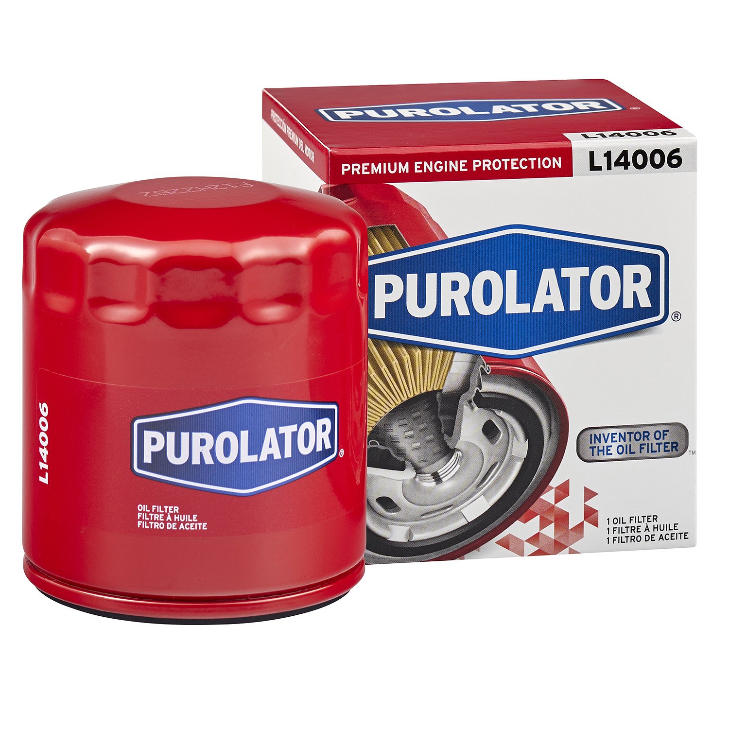 PurolatorL14006 Premium Engine Protection Spin On Oil Filter Compatible With Chevrolet Silverado 1500, Tahoe, Suburban 1500, Silverado 2500 HD, Corvette, GMC Yukon and Sierra 1500