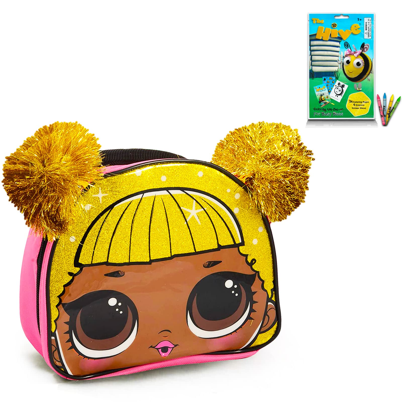 Surprise! Lol Dolls Lunch Box Lol Dolls School Supplies Set - Premium Lol Lunch Bag with The Hive Coloring Booklet, Stickers, And More! (Lol Dolls Bag Bundle)