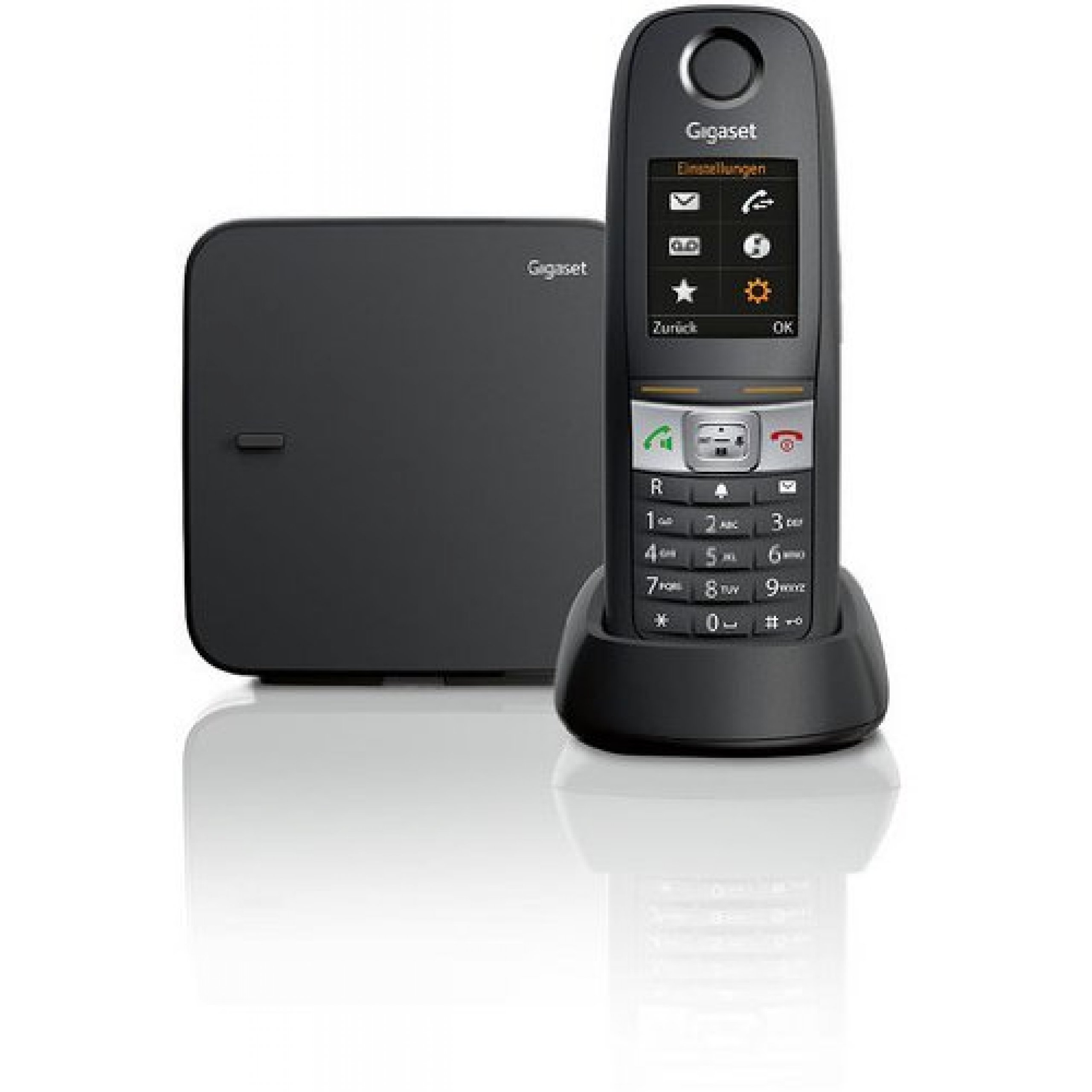 Gigaset E630 A Dect-Schnurlostelefon mit Anrufbeantworter, wasserdicht, staubgeschützt, stoßfest (IP65), schwarz