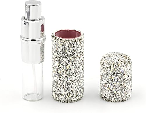 Miniatura 5 de Botella de spray portátil vacía con diamantes de imitación, botella de spray de perfume cosmético botella de aceite esencial botella de perfume de