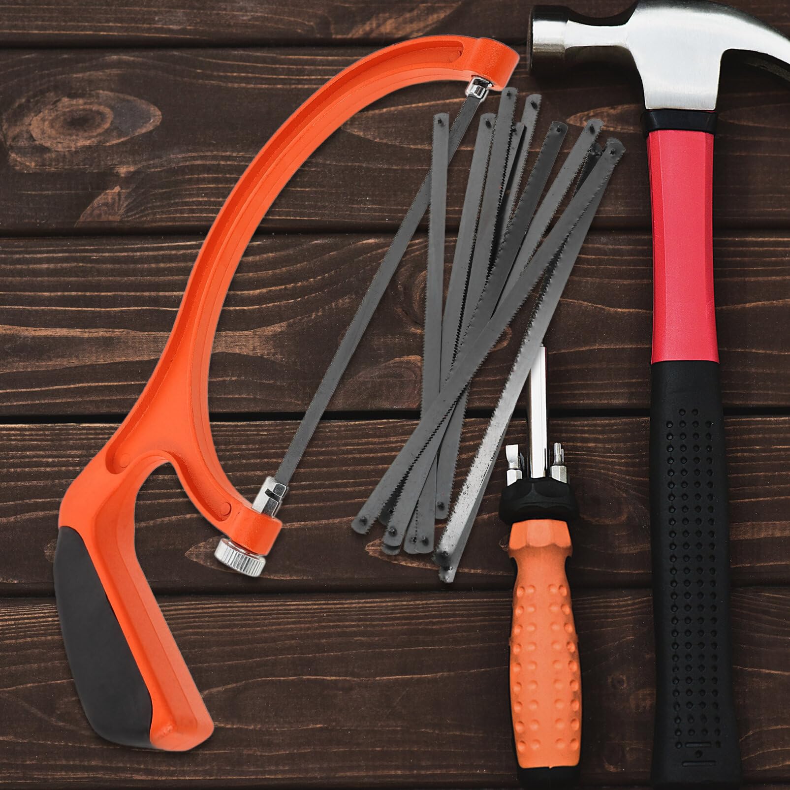 Mini Seghetto ad Arco per Legno e Plastica Arancia Portatile
