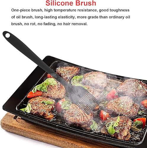 Miniatura 4 de Juego de 6 espátulas de silicona, espátula de cuchara de goma, resistente al calor, diseño de una pieza, espátula sin costuras, raspadores