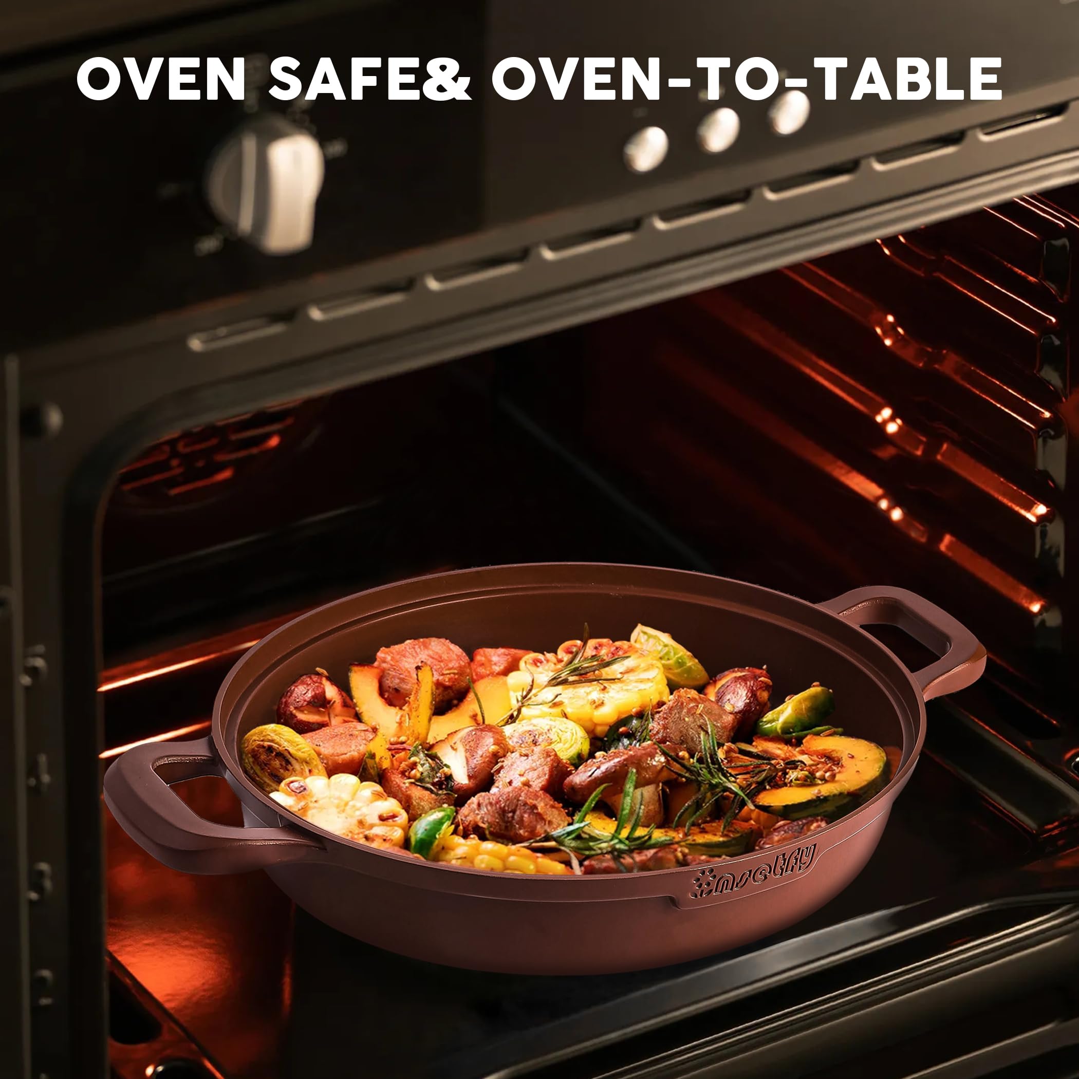 INSETFY Non-Stick Frying Pan - 11" & 3QT Tagine -5