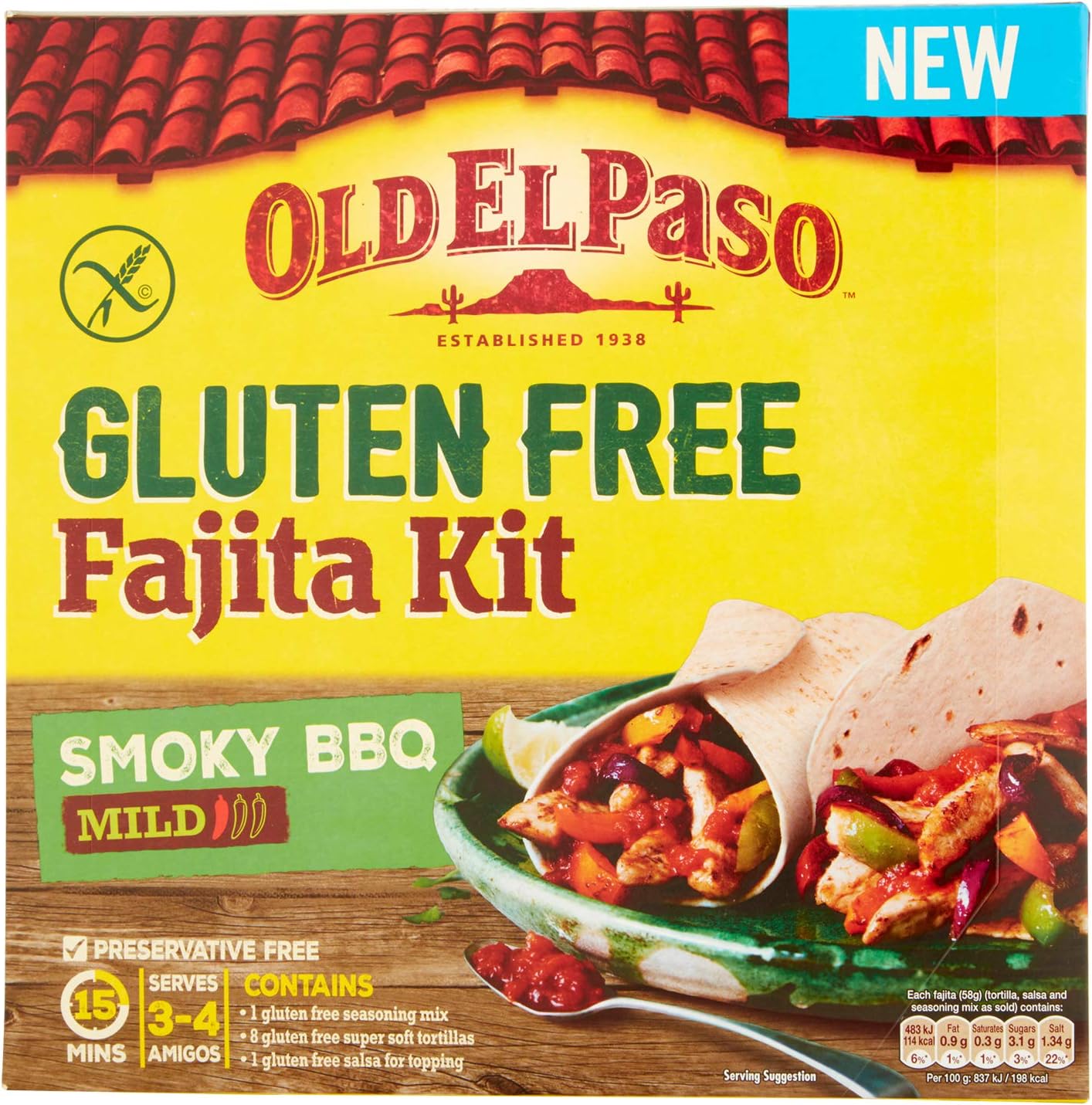 Old el paso fajita mix glutenfrei