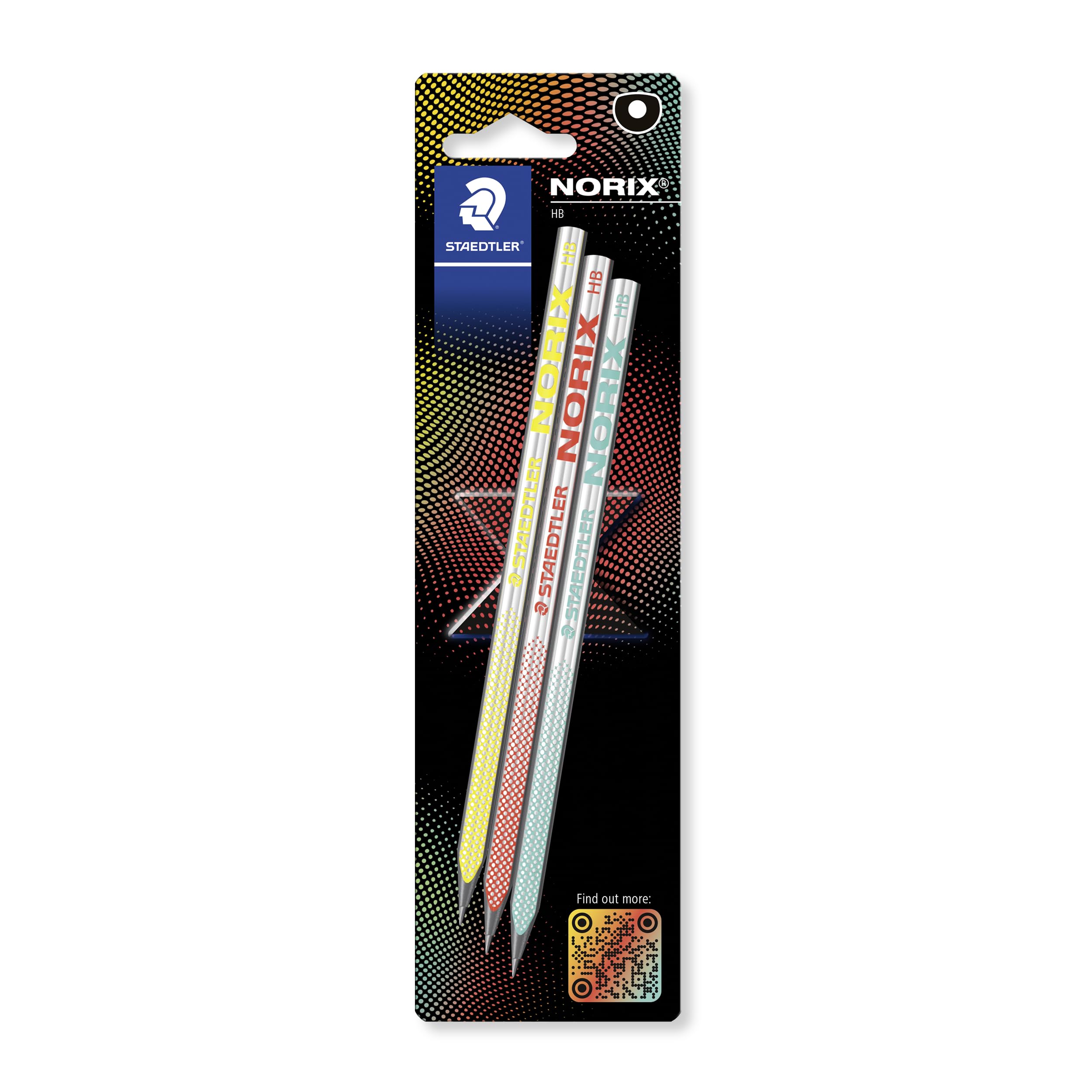 STAEDTLER HB Drawing Pencils - for Sketching and Writing - NORIX - Pack of 3, 181-HBBK3