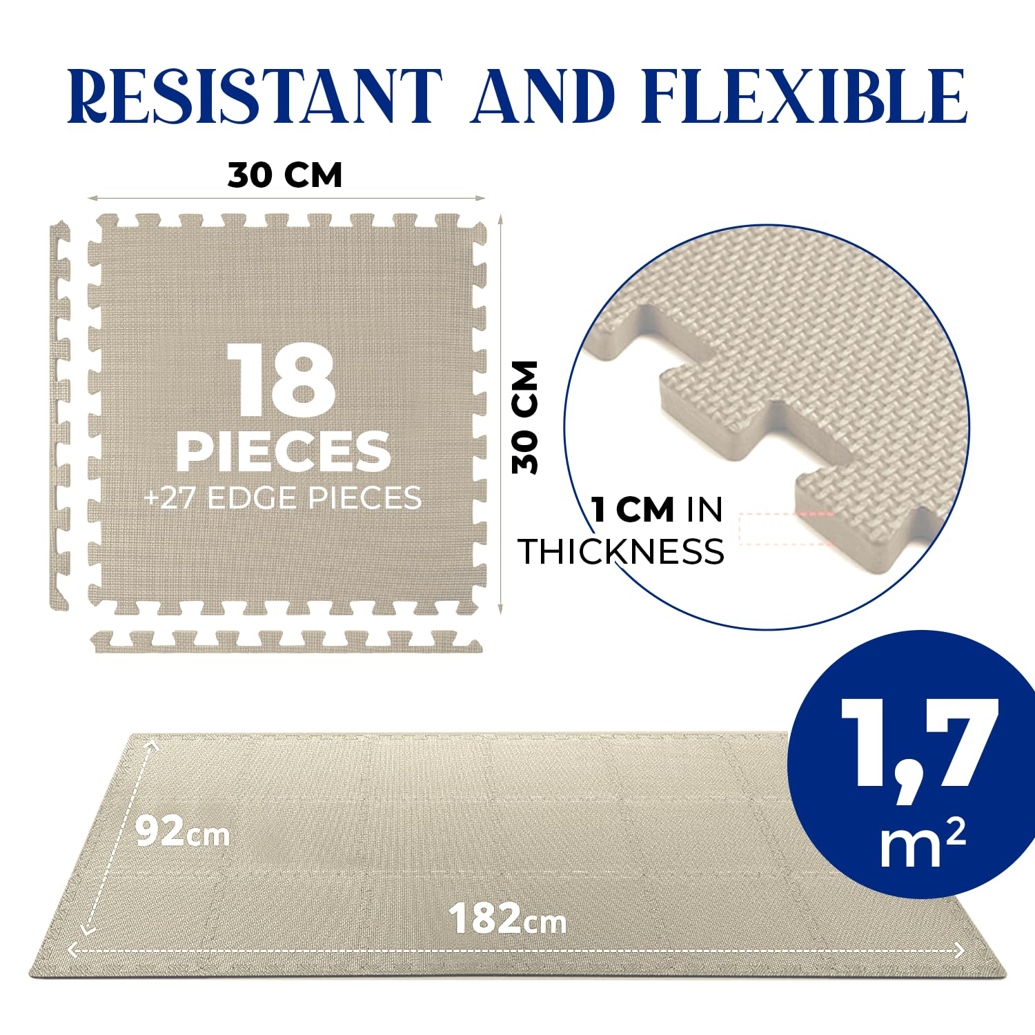 Ediesi, Bodenschutzmatte Fitness, Puzzlematte Boden, Pool Schutzmatte, Home Gym, Tatami, Gummimatte, Gym Matte