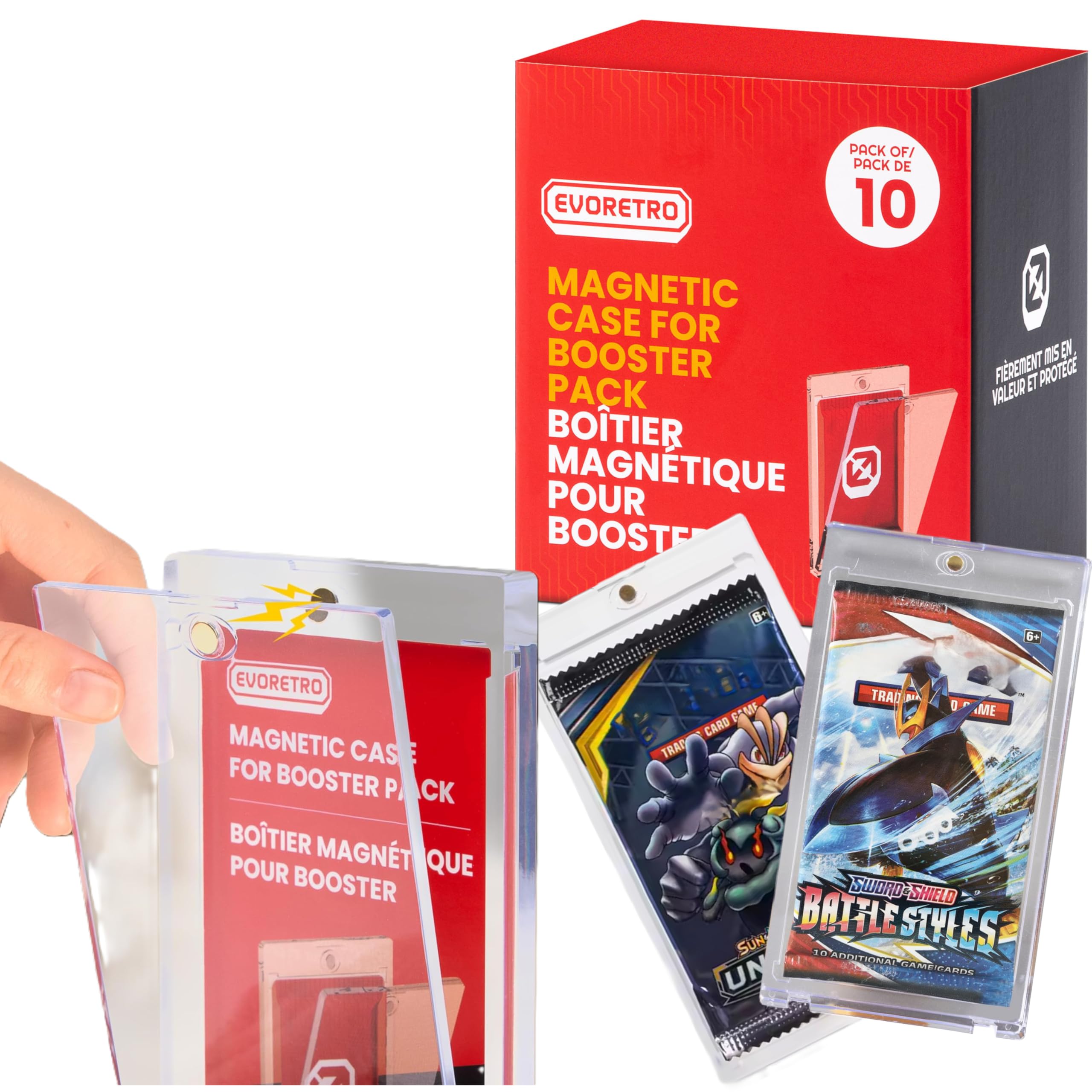 magnetic cases for pokemon cards Platinum Protectors Magnetic Pack Holder for TCG Booster Packs 2 Pack