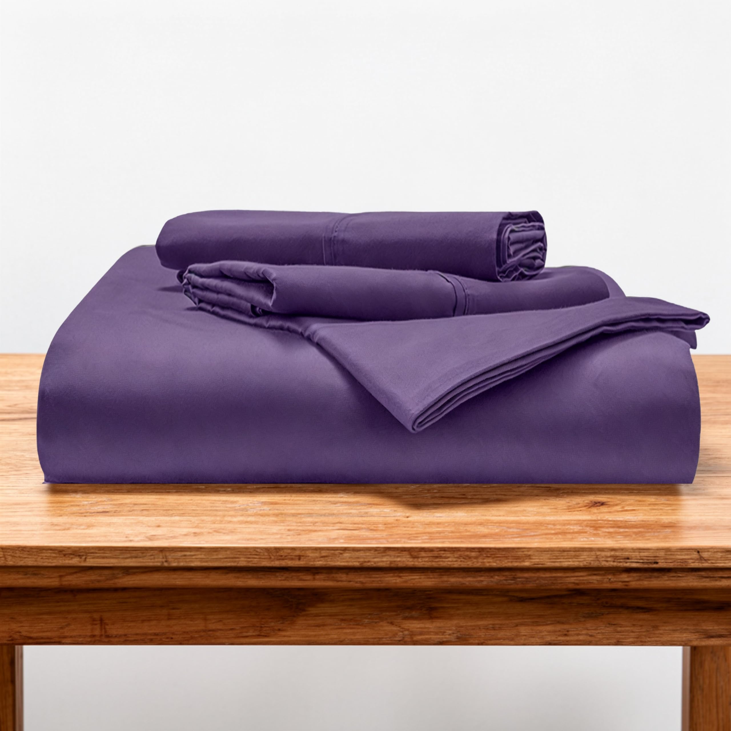 Drap-housse prunie 600 fils et 2 taies pour transformer votre chambre en suite