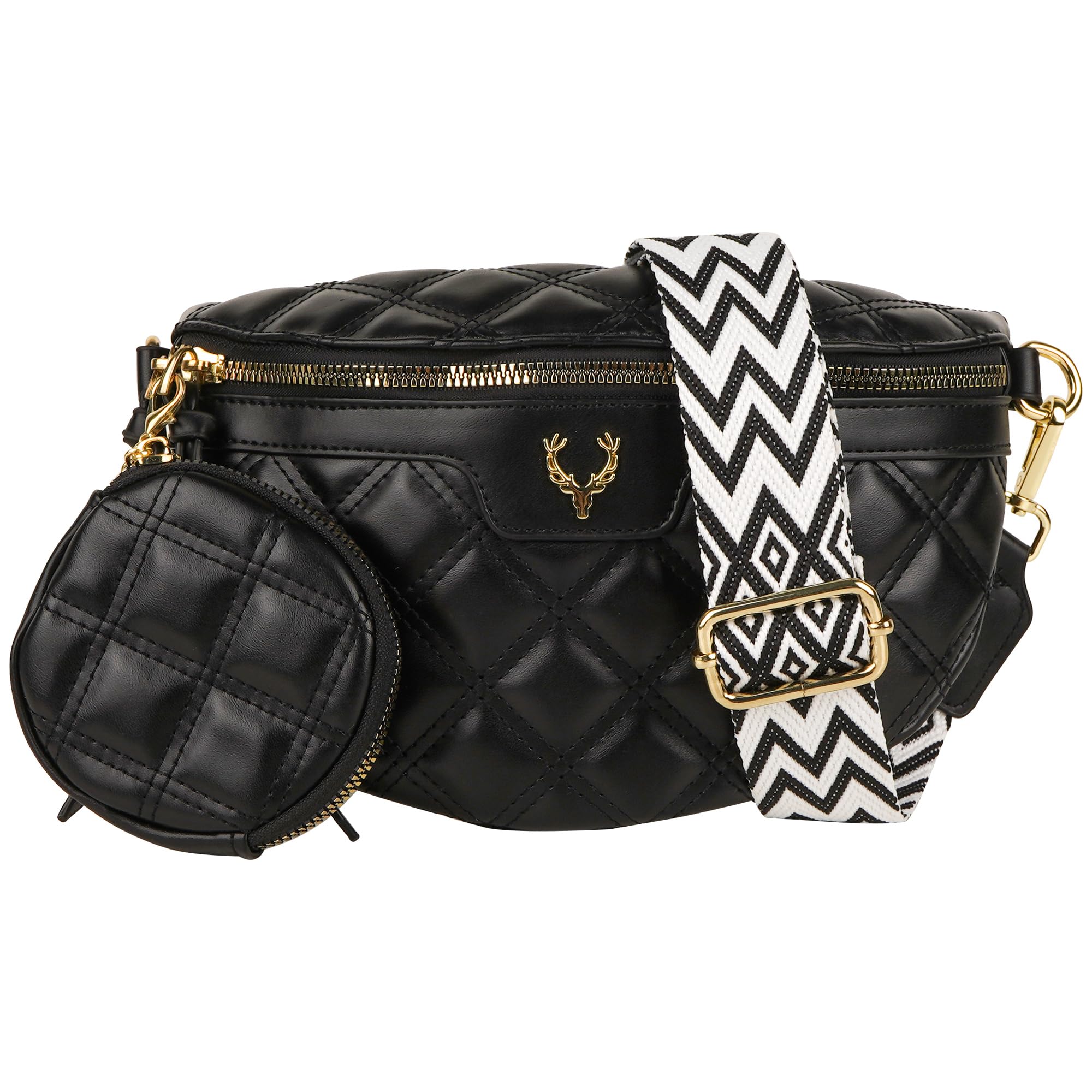 Sac banane matelassé diamant chic avec sangle ajustable confortable - 7