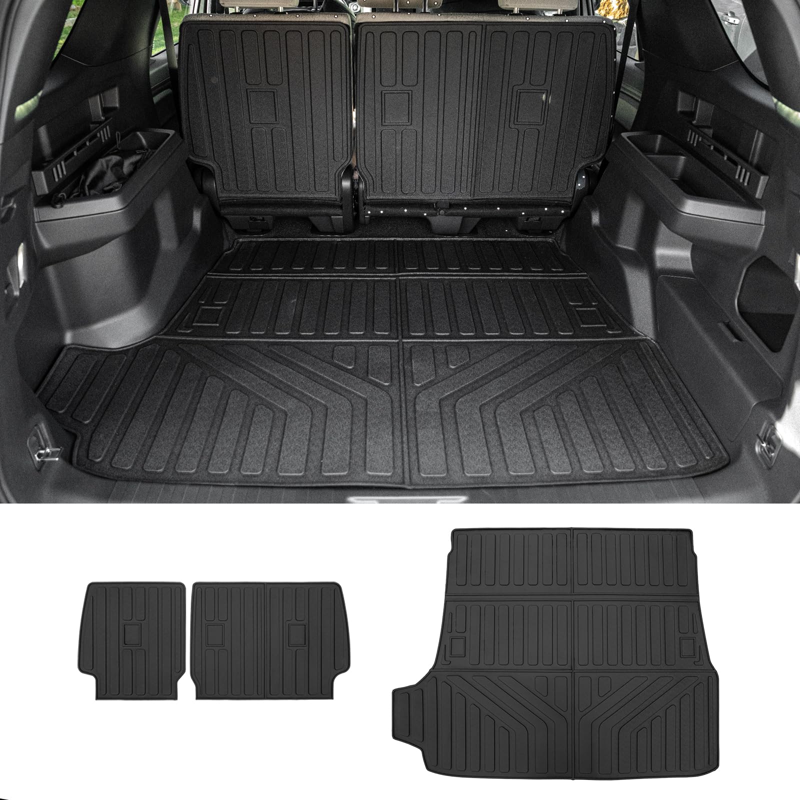 Zekzoop Cargo Mat Compatible with 2025 2026 Toyota 4Runner 5 Seats Gas (Non Hybrid EV & i-Force MAX) Cargo Liner TPE Back Seat Cover for 4 Runner