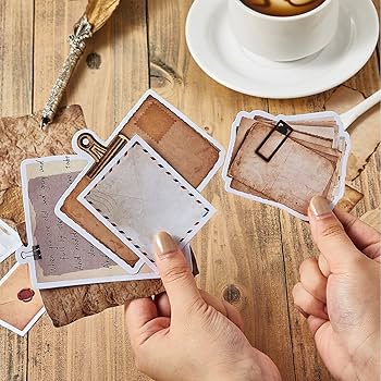 Amazon.com: Zonon 90 Pieces Vintage Scrapbook Paper Stickers