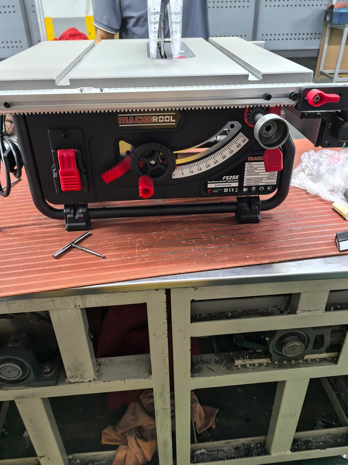 FINDBUYTOOL 8-Inch Portable Table Saw | 6.7-Amp Pure Copper Motor | 3576 RPM Cutting Speed | with Sliding Miter Gauge