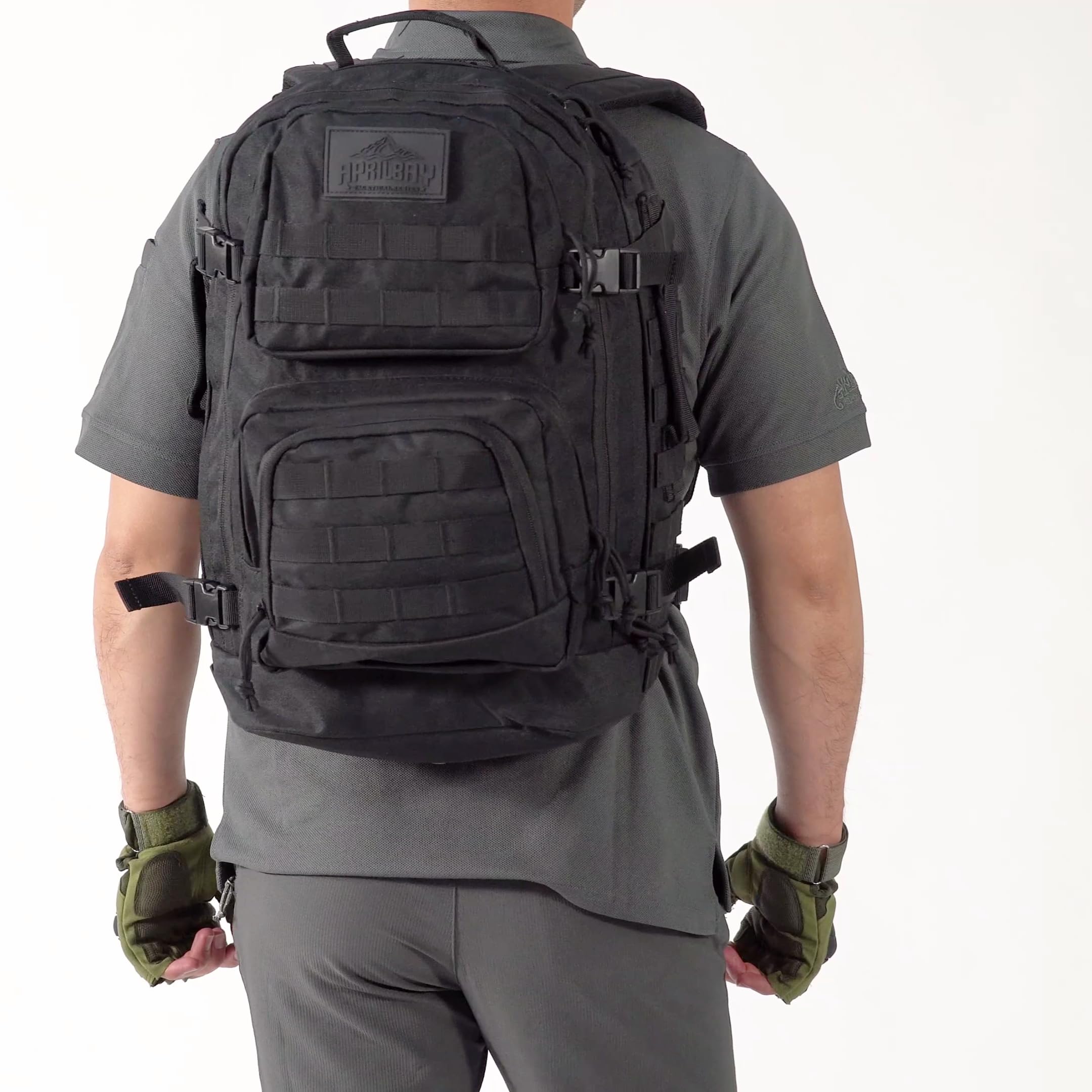 APRILBAY Sacs à dos tactiques Sac à dos de plage Sac à dos d'extérieur Sac à dos de randonnée Sac à dos Molle, 3 jours Assault Pack, Sac à dos militaire Voyage d'affaires Grand sac d'espace