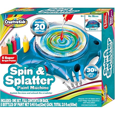 Creative Kids Spin & Paint Art Kit Pro: Advanced Spinning Art Station...