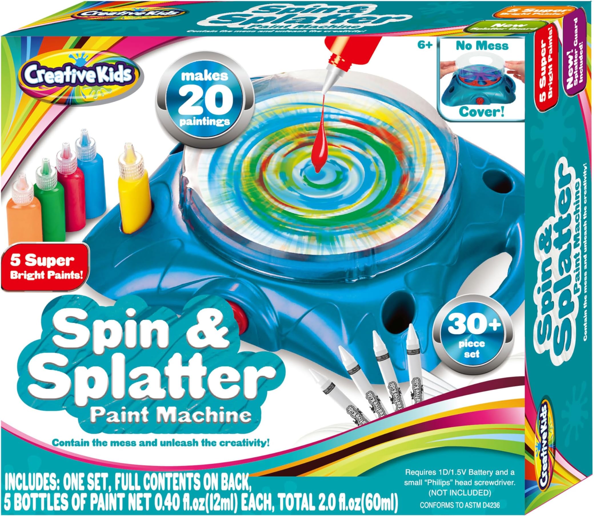 Creative Kids Spin & Paint Art Kit Pro - Advanced Spinning Art Station