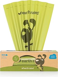 Earth Rated Dispensador Bolsas sin Perfume-300 Unidades, Unscented, 300 Bags