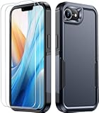 Designed for iPhone 16e Case&comma; &lbrack;12 FT Military Grade Protection&rsqb; 2 Pack &lbrack;Tempered Glass Screen Protectors&rsqb; Heavy Duty Shockproof Case for iPhone 16e 2025 6&period;1&apos;&apos;&comma; Dark Blue