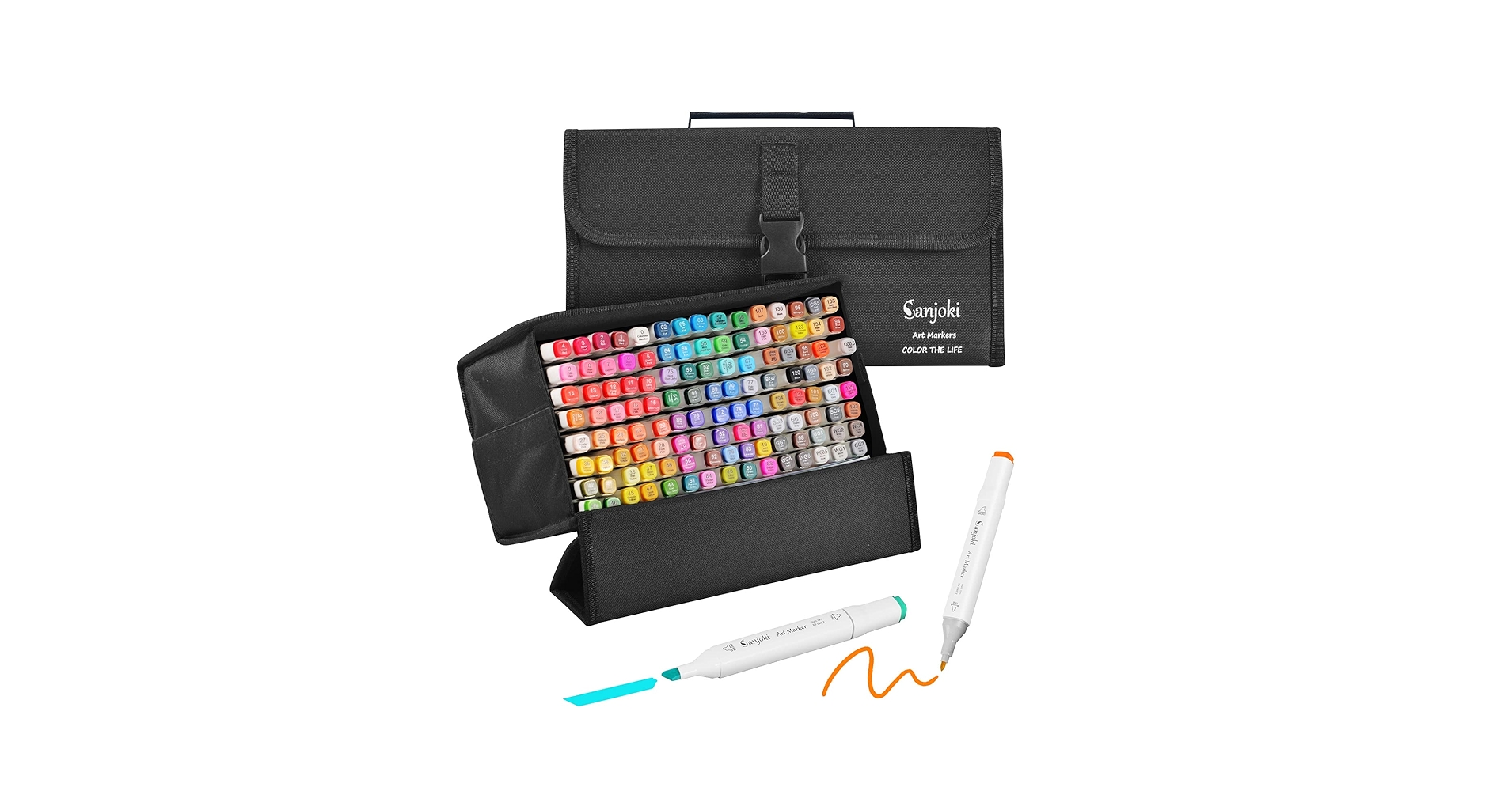 Amazon.com : SANJOKI Alcohol Markers 120 colors,Broad&Fine