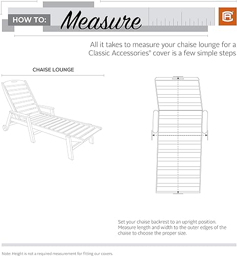 Miniatura 3 de Classic Accessories Montlake FadeSafe - Funda para tumbona de vapor para patio de 69 pulgadas, resistente al agua, índigo jaspeado, fundas para