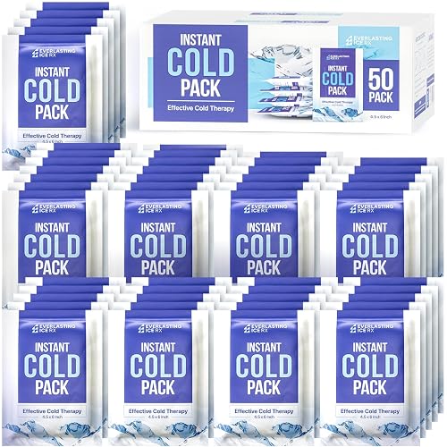 50 Pack Instant Ice Packs for Injuries