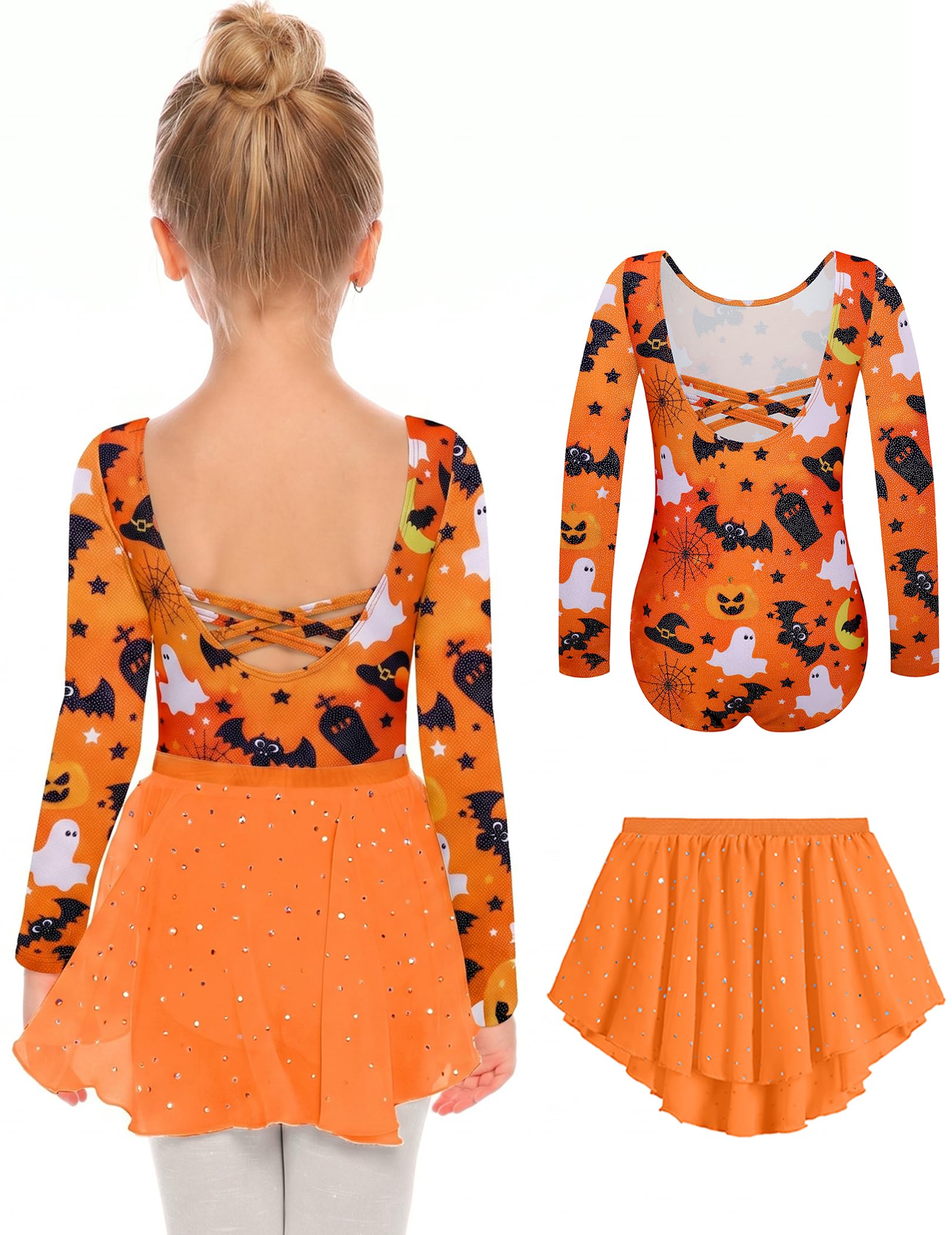 Zaclotre Girls Ballet Leotards Toddler Dance Dress Outfit with Skirt Combo