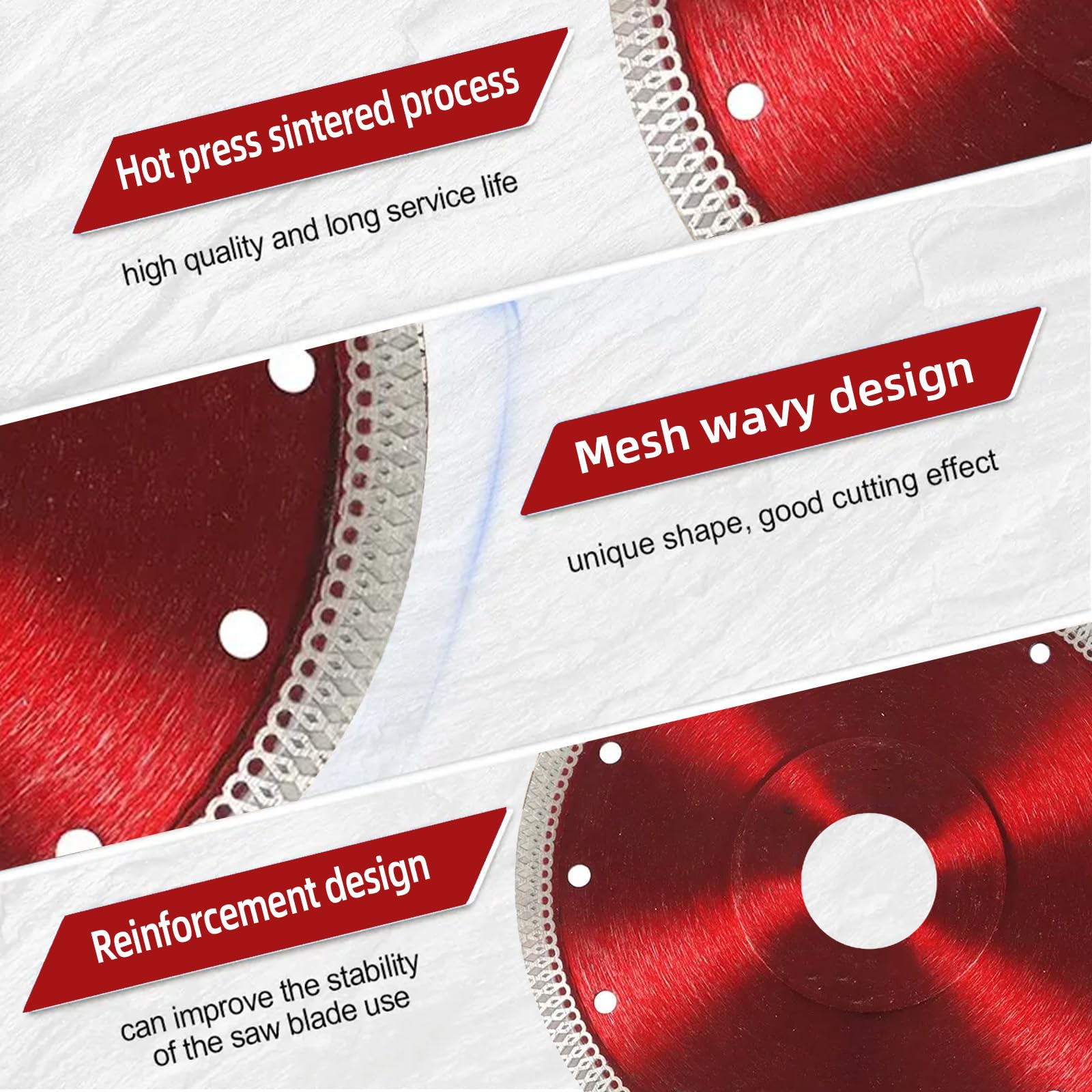 230mm Diamond Cutting Disc Super Thin, Professional 9 Inch Tile Saw Blade for Porcelain Ceramic, Granite, Marble - Image 3