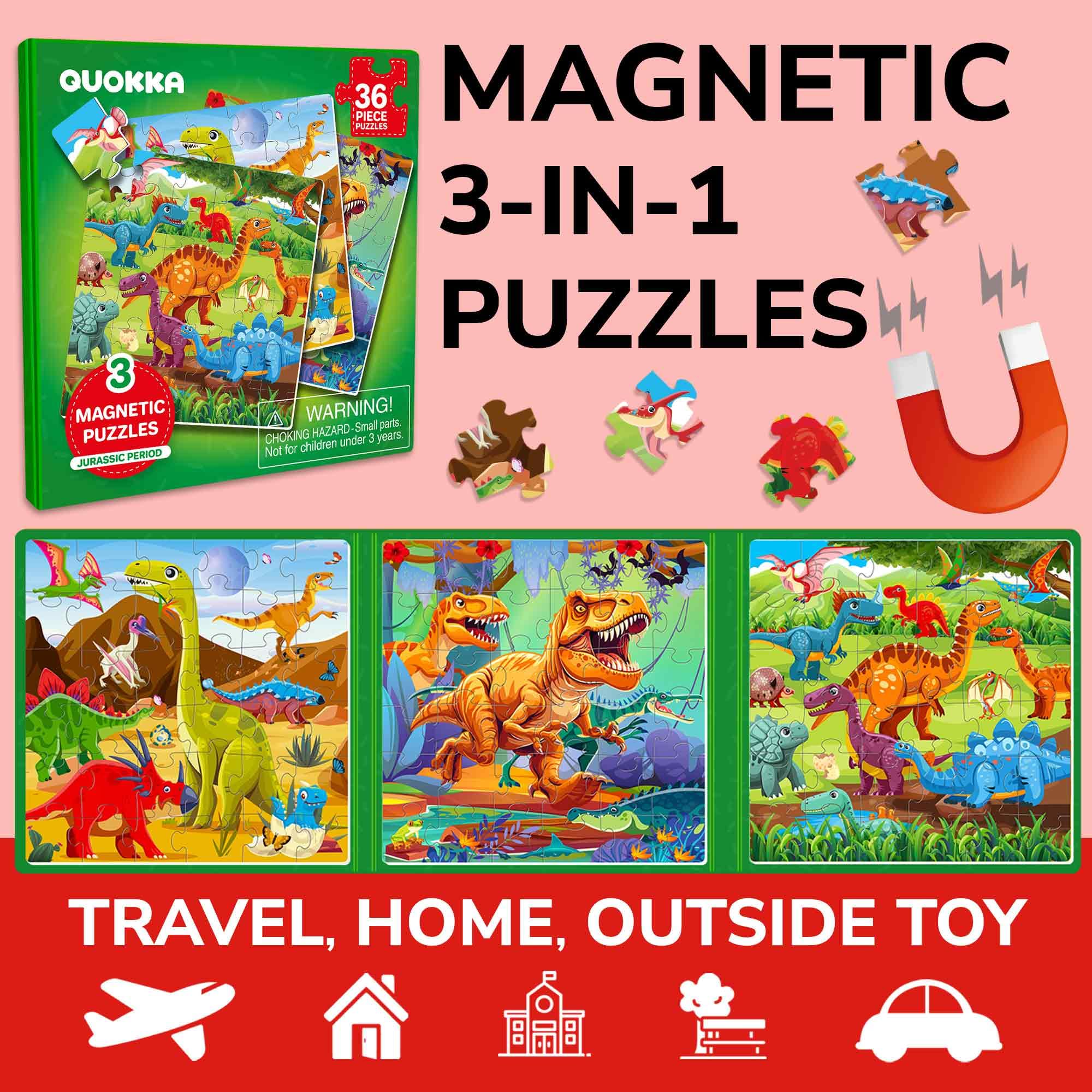 QUOKKA Magnetic Puzzles for 2 3 Year Olds, Travel Toys for Toddlers on Plane Car Ride - Image 2