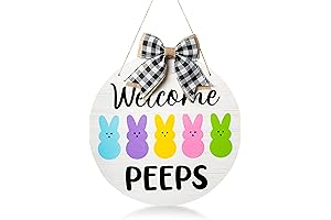 Charming Spring Peep Wreath Sign: Greet Guests with a Hoppy Welcome