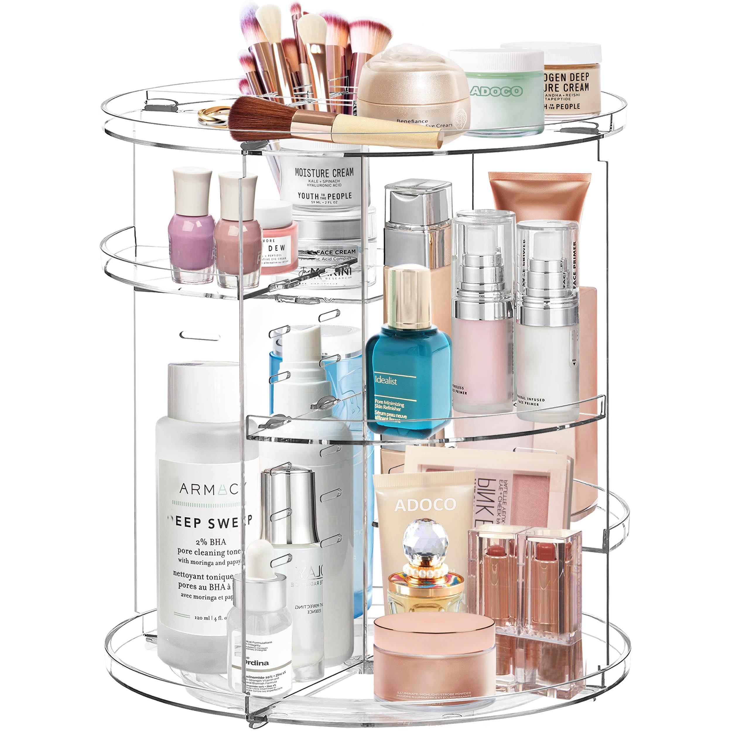 Amazon.co.jp: Adoco 360°回転メイクアップオーガナイザー カウンター
