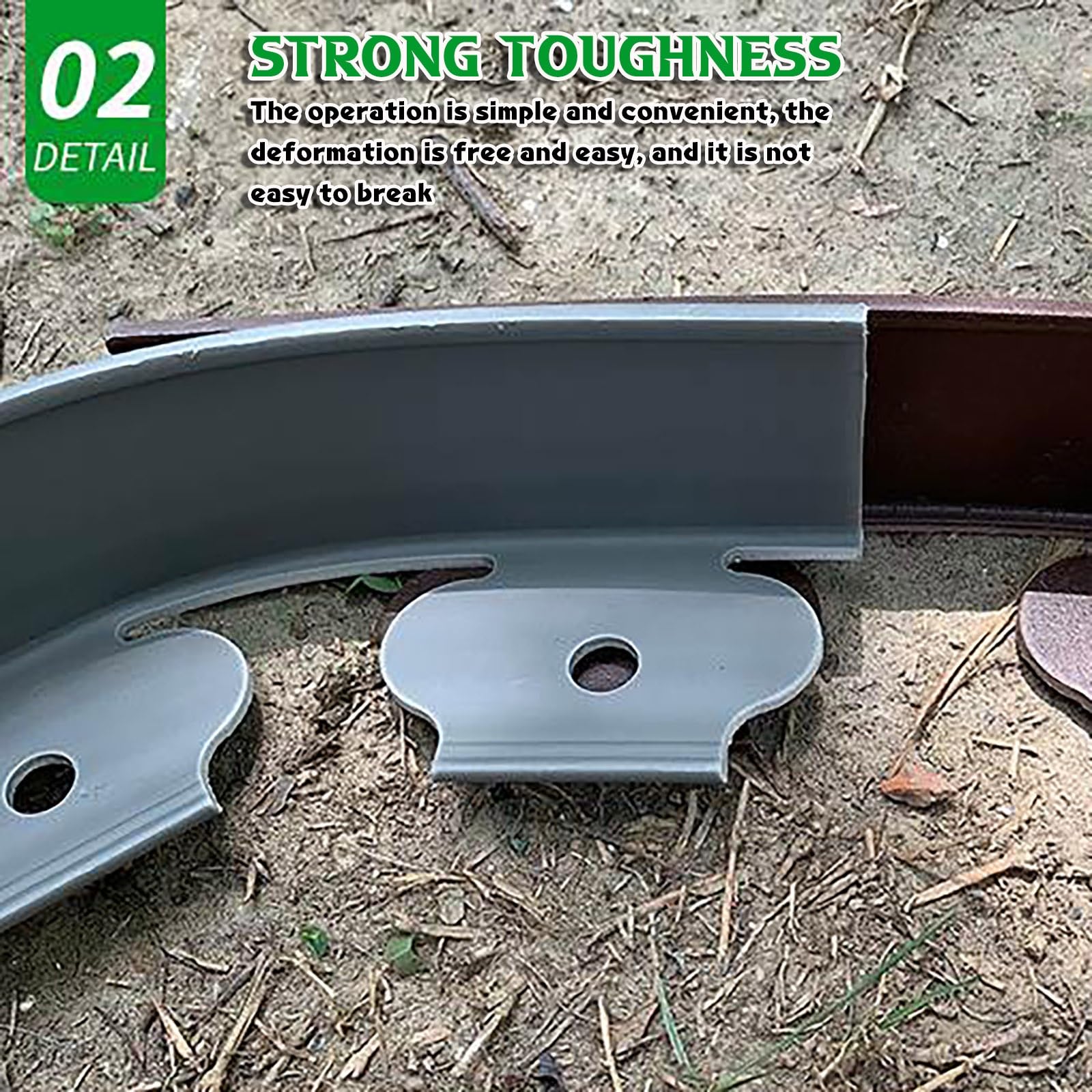 Bordure Per Giardino In Plastica 10 M + 30 Pioli - Altezza 78 Mm, Flessibile E Resistente Ai Raggi UV (Nero)